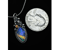 Ethiopian opal, hessanite garnet, Lost souls pendant 