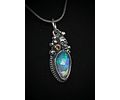 Ethiopian opal, hessanite garnet, Lost souls pendant 