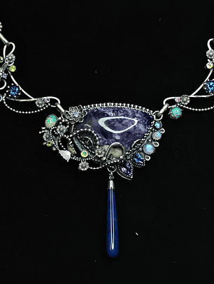 Hope - Large Tiffany stone whimsical necklace 