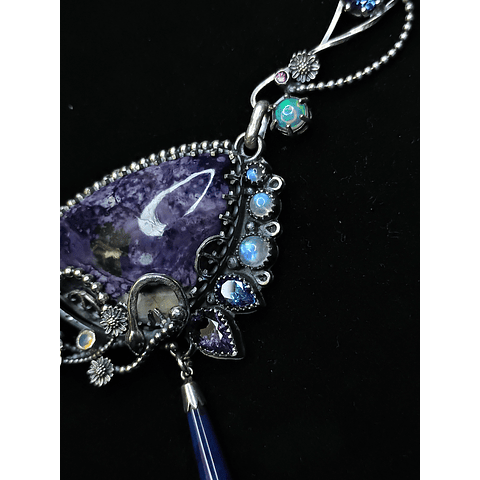 Hope - Large Tiffany stone whimsical necklace 