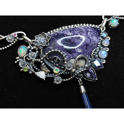 Hope - Large Tiffany stone whimsical necklace 