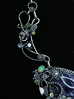 Hope - Large Tiffany stone whimsical necklace 