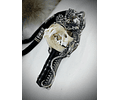 Queens revenge - Art Piece - Mink skull and gemstone talisman. 