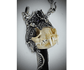 Queens revenge - Art Piece - Mink skull and gemstone talisman. 