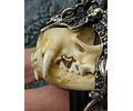 Queens revenge - Art Piece - Mink skull and gemstone talisman. 