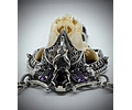 Queens revenge - Art Piece - Mink skull and gemstone talisman. 