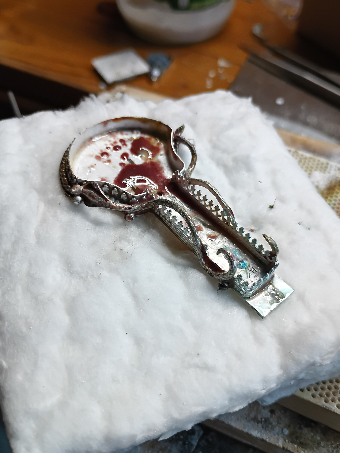 MTO - Queens revenge - Art Piece - Mink skull and gemstone talisman - Sterling 17