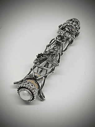 MTO/Custom bubble wand or tear collector, bottle pendant necklace.