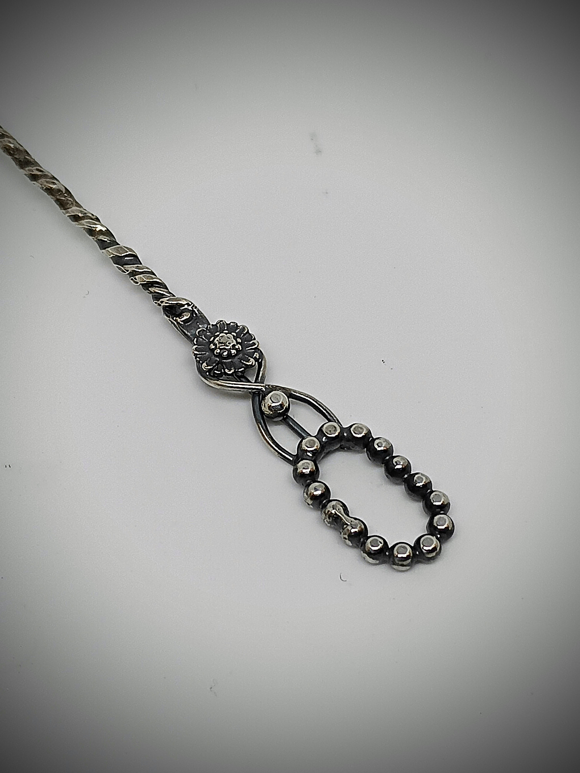 MTO - Victorian bubble wand, bottle pendant necklace - Sterling  13