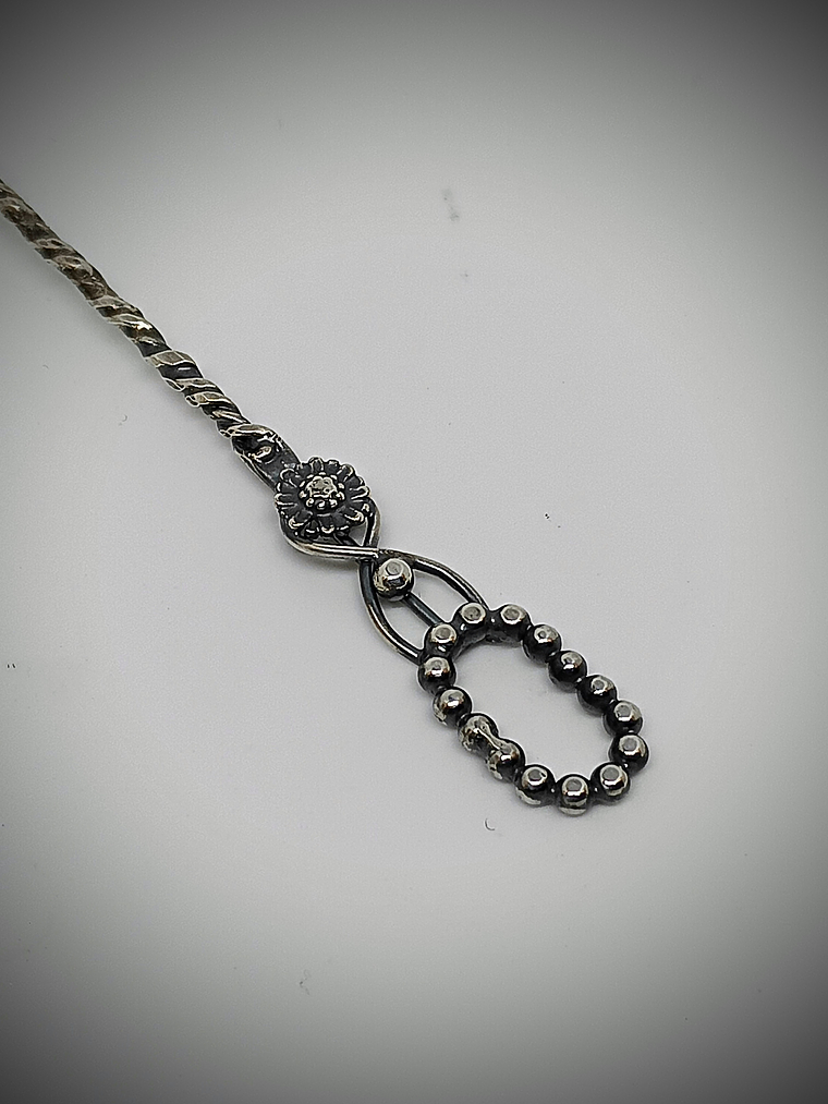 MTO - Victorian bubble wand, bottle pendant necklace - Sterling  13