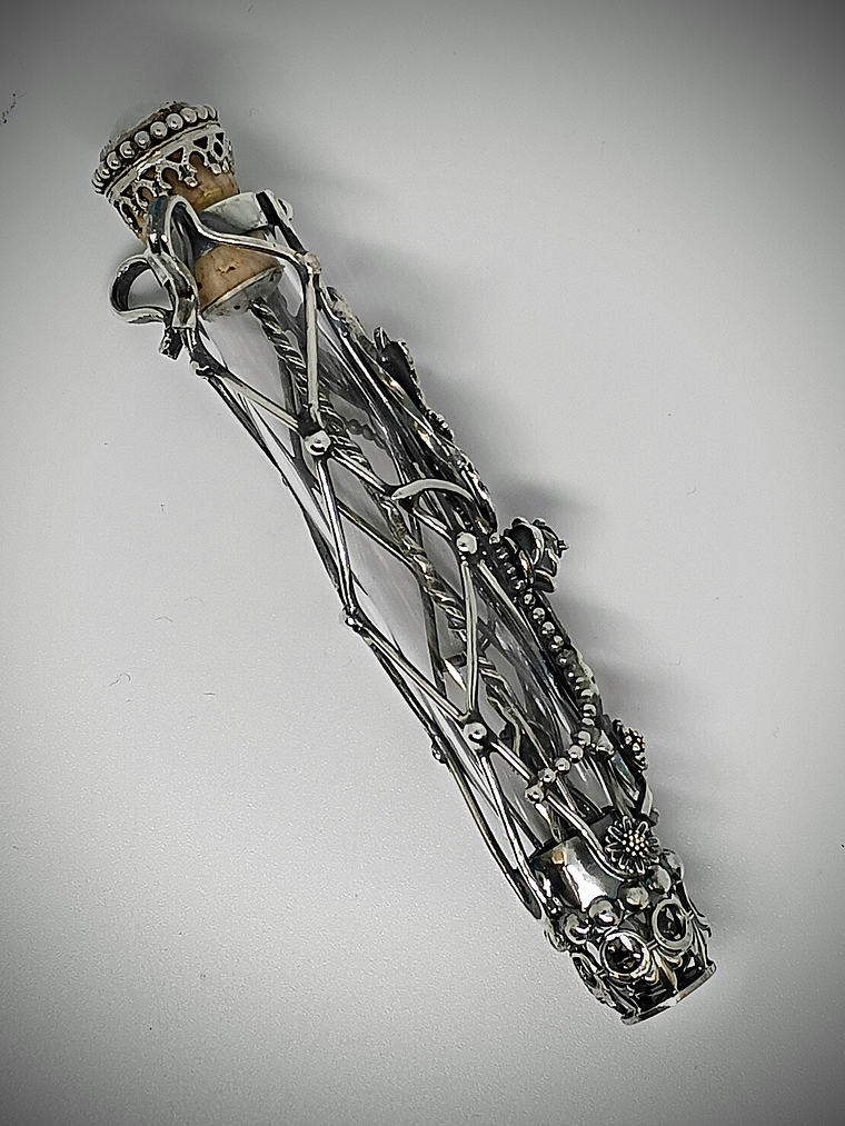 MTO - Victorian bubble wand, bottle pendant necklace - Sterling  8