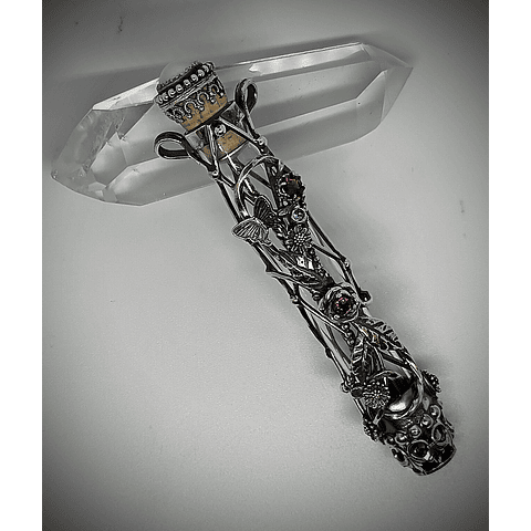 Custom bubble wand or tear collector, bottle pendant necklace.