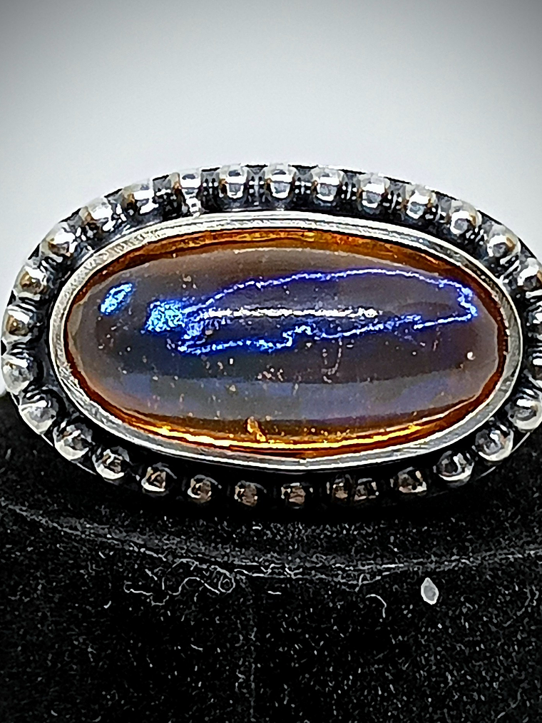 Vintage Dragons breath glass ring style 2 - Sterling 3