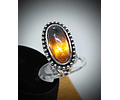 Vintage Dragons breath glass ring style 2 - Sterling
