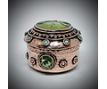 Hand hammered and formed Copper Uranium glass box