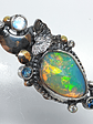 Opal, sapphire, moonstone and Luna moth necklace  - thumbnail 6