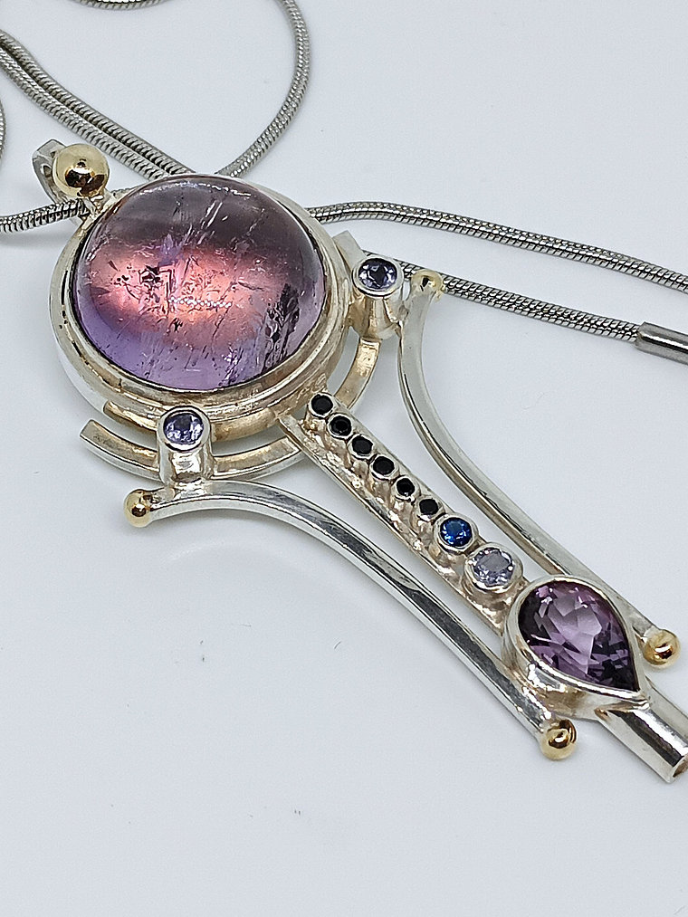 Brandenburg Amethyst key Talisman - Sterling 2