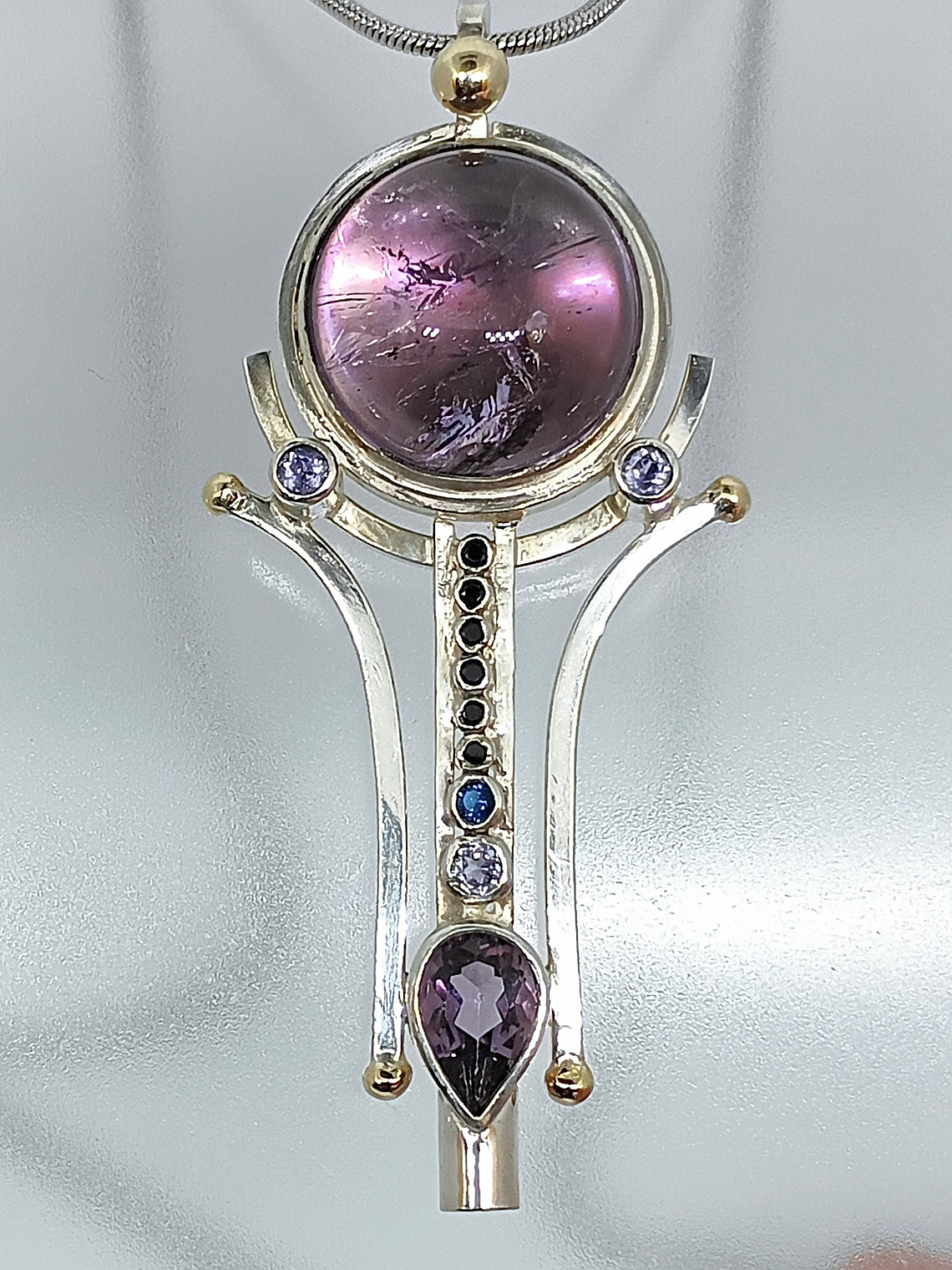 Brandenburg Amethyst key Talisman - Sterling 4
