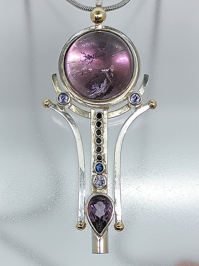 Brandenburg Amethyst key Talisman - Sterling 4