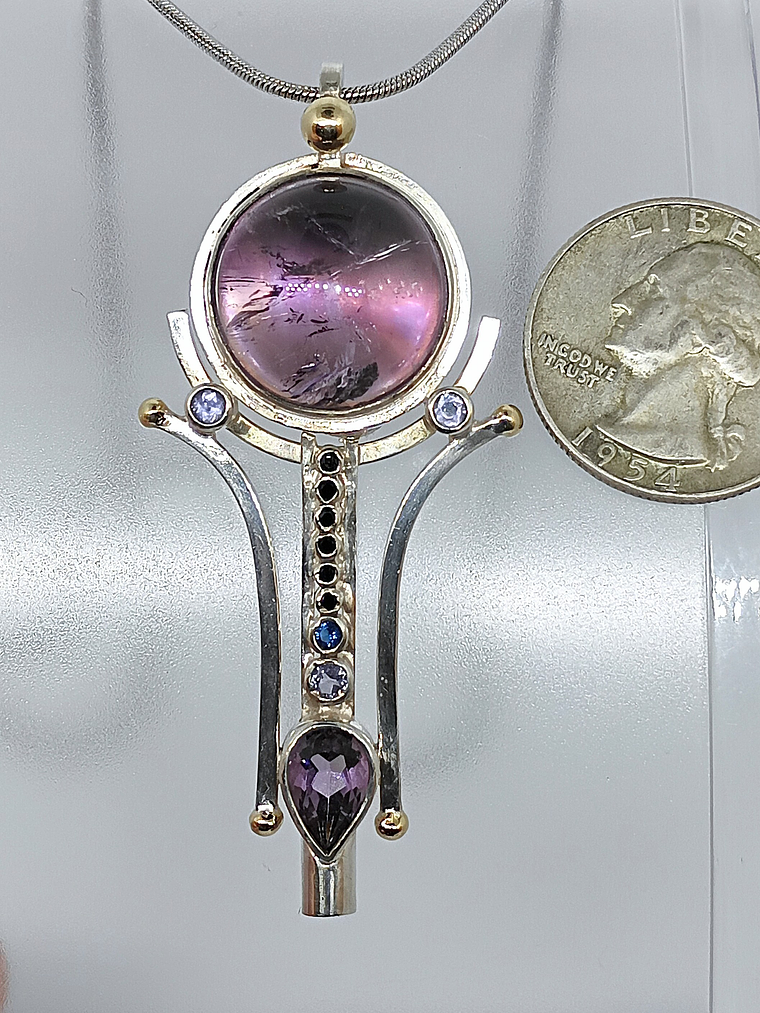 Brandenburg Amethyst key Talisman - Sterling 6