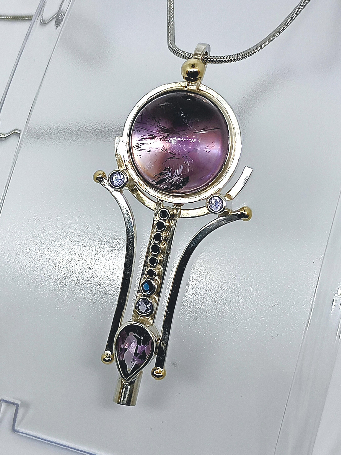 Brandenburg Amethyst key Talisman - Sterling 7