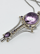 Brandenburg Amethyst key Talisman - Sterling - thumbnail 9