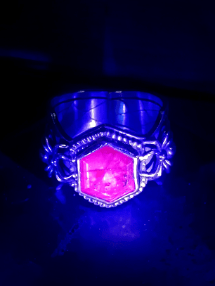 MTO - Hand engraved Ruby slice, engraved spiderweb ring - Sterling