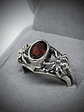 RTS - Gothic spider ring with Mozambique blood red garnet - Sterling - thumbnail 3