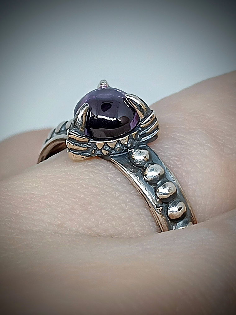 Amethyst claw ring  3