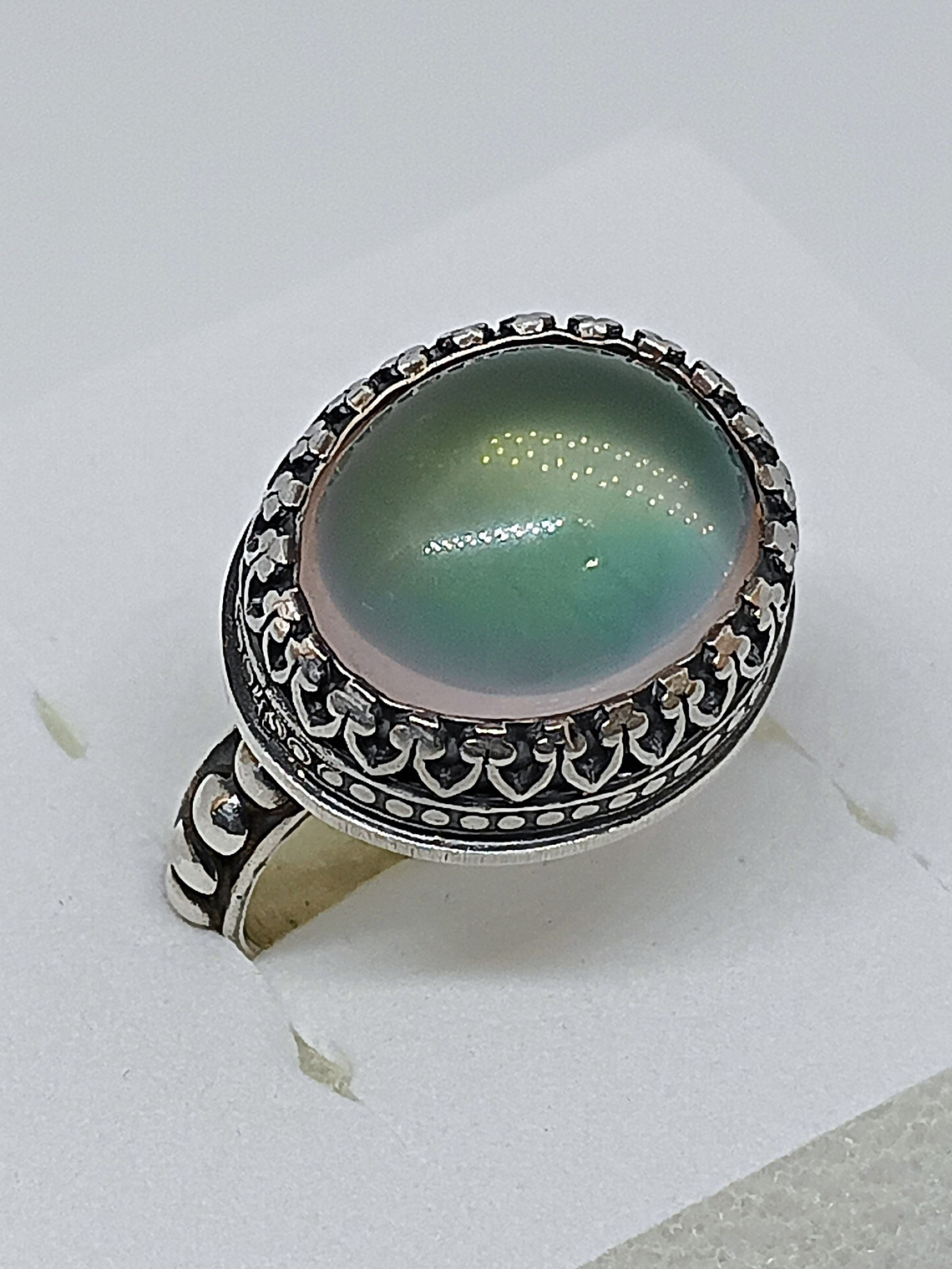 Moody star rose quartz ring 1