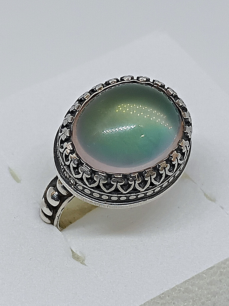 Moody star rose quartz ring 1