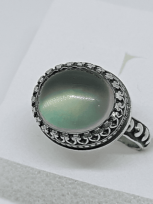 Moody star rose quartz ring