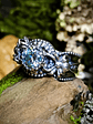 1ct blue moisonite spider ring - thumbnail 7