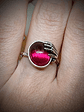 Gothic skeleton hand and ruby ring - thumbnail 5