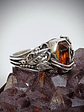 Coffin cut garnet ring - thumbnail 2