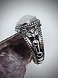 Gothic Opal and bat ring sz 8, Sterling - thumbnail 4