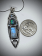 RTS - Moonstone and Opal, unisex talisman pendant - Sterling - Ooak - thumbnail 4