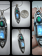RTS - Moonstone and Opal, unisex talisman pendant - Sterling - Ooak - thumbnail 1