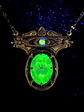 Vintage inspired Pink and Green Uranium glass necklace #Bn003 - thumbnail 5