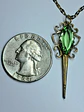 Art Deco style, Gold-plated Uranium glass pendant  #Bp004 - thumbnail 4