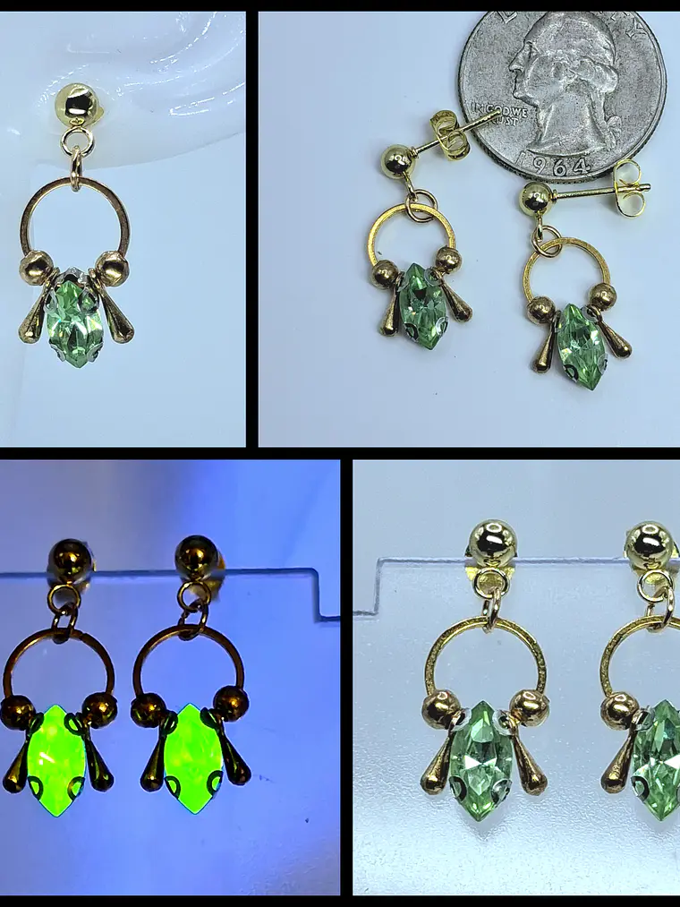 Gold-plated simple, dangle ☢UG Earrings #be001 1