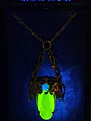 Art Deco inspired, vintage Uranium glass necklace #BN006 - thumbnail 6