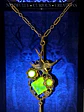 Whimsical gold plated Uranium glass pendant #Bp007 - thumbnail 5