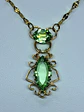 Vintage inspired, delicate Peridot green Uranium glass necklace  #Bn009 - thumbnail 2