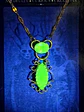 Vintage inspired, delicate Peridot green Uranium glass necklace  #Bn009 - thumbnail 5