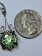Simple, vintage inspired Apple green Uranium glass pendant  #Bp011 - thumbnail 3