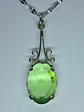 Simple, Vintage style, Large Uranium glass pendant #Bp013 - thumbnail 2
