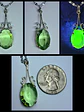 Simple, Vintage style, Large Uranium glass pendant #Bp013 - thumbnail 1