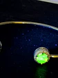 Contemporary, Gold-plated Apple green Uranium glass and Cubic zirconia bracelet #Bb016 - thumbnail 7