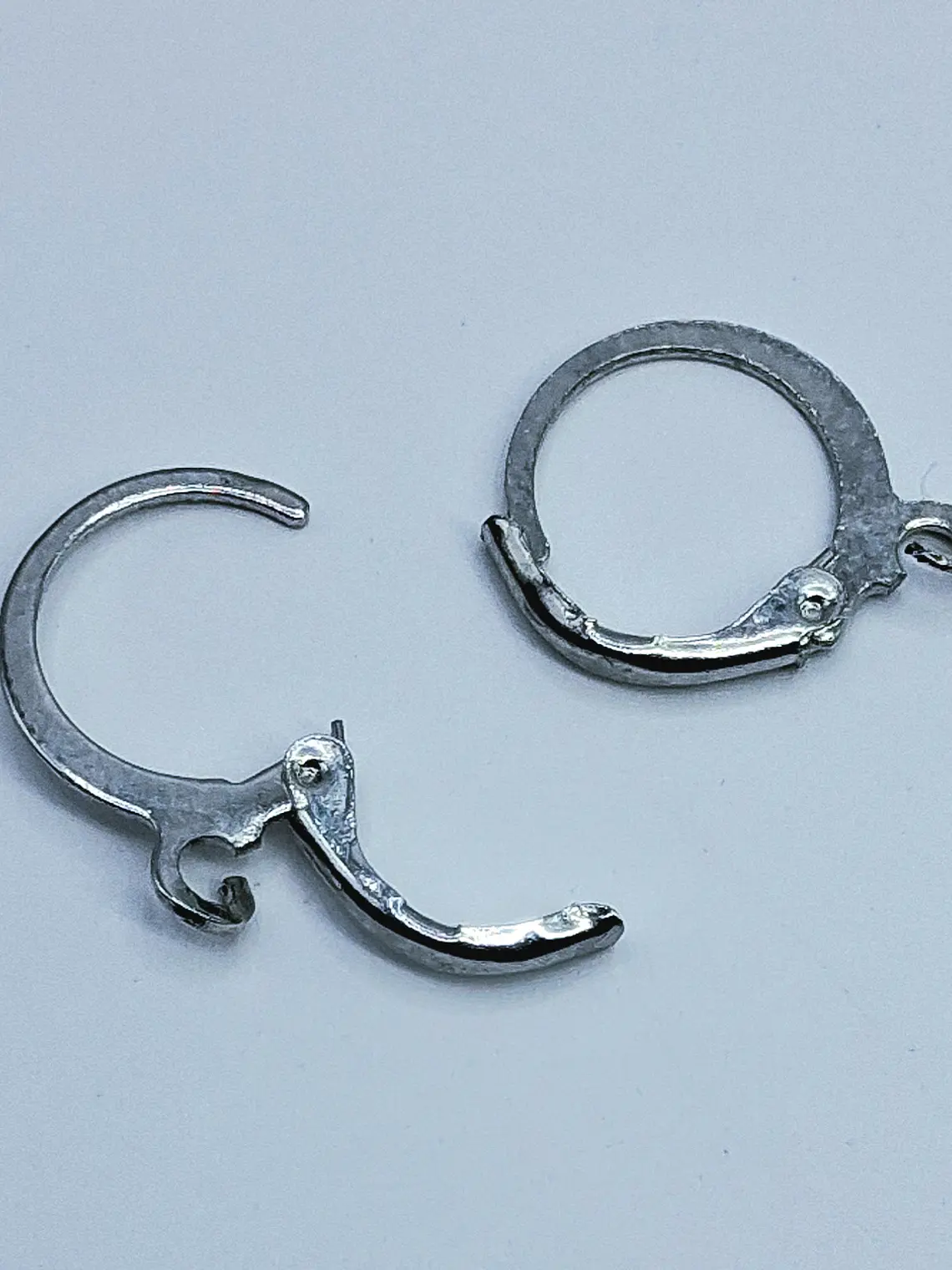 Silver plated ☢ UG Goth/pentagram dangle earrings #be023 7